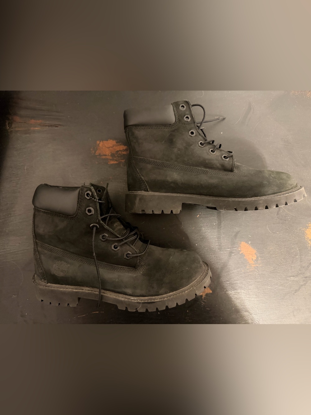 Timberland Black Suede Lace-Up Boots
